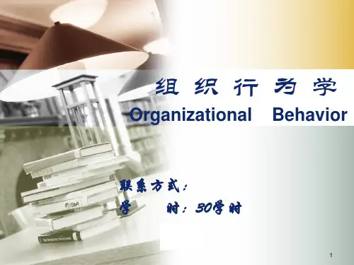 组织行为学1PPT课件