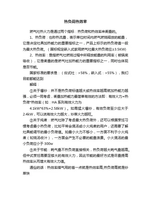 热负荷热效率
