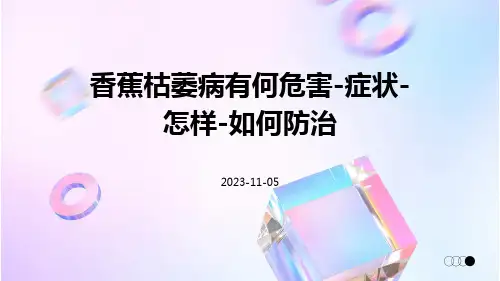 香蕉枯萎病有何危害症状怎样如何防治