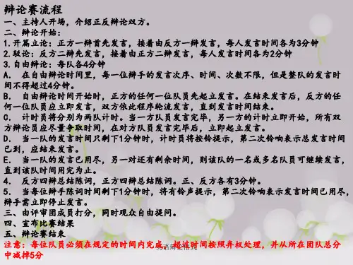 英语辩论格式 ppt课件