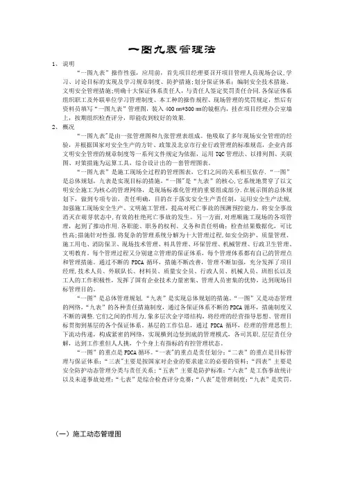 一图九表建筑施工现场管理法