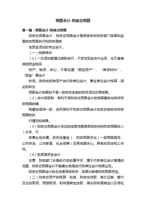 预算会计-财政总预算