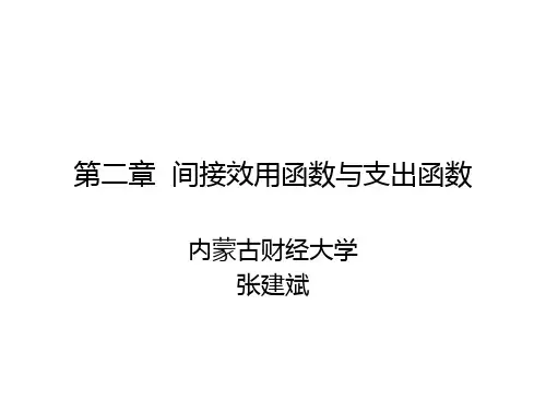 间接效用函数