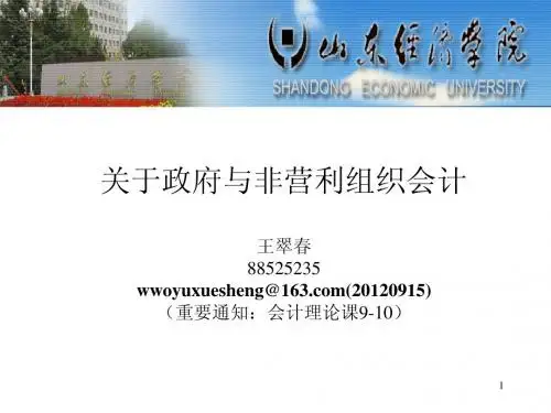 第一章  政府与非营利组织概述2