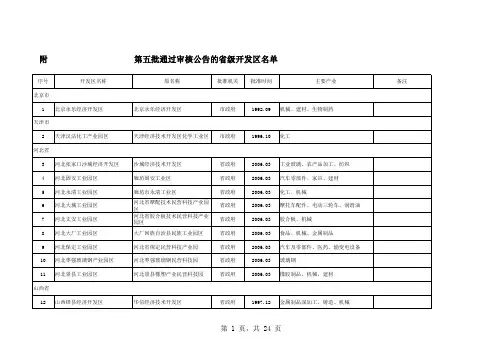 全国省级经济开发区5