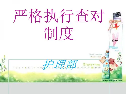 严格执行查对制度 PPT课件