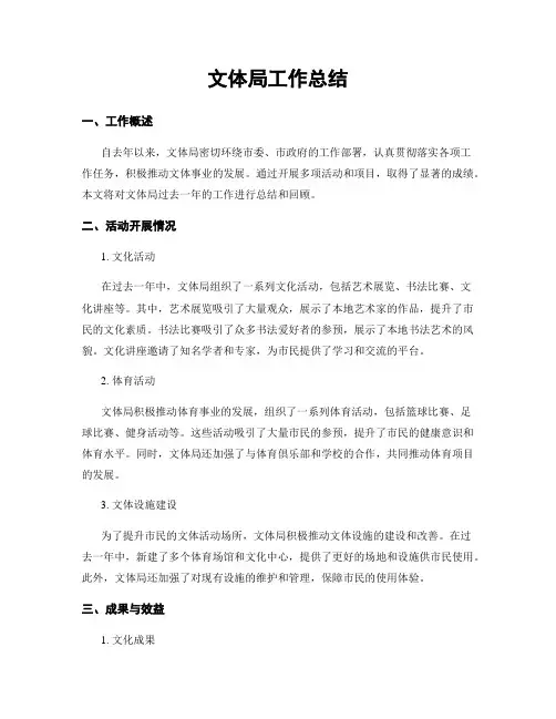 文体局工作总结