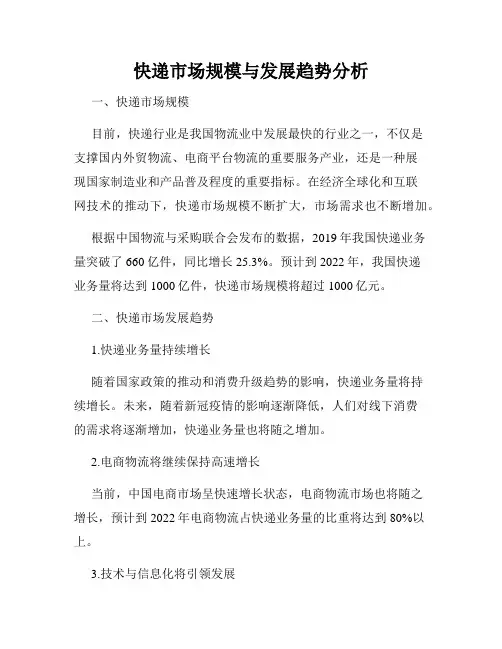 快递市场规模与发展趋势分析