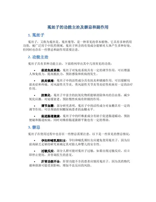 菟丝子的功能主治及禁忌和副作用