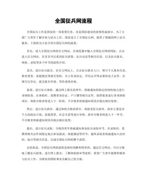 全国征兵网流程