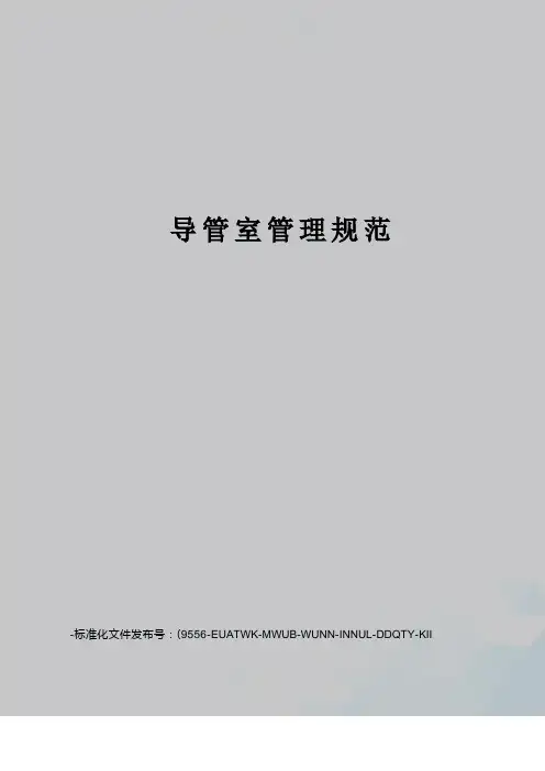 导管室管理规范