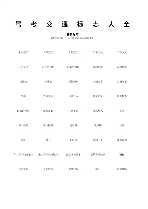 驾考交通标志大全版