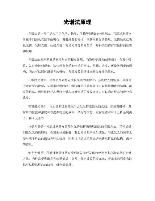 光谱法原理