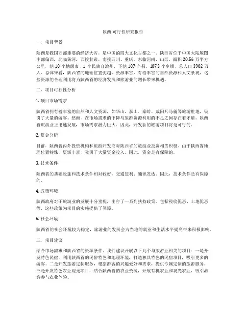 陕西 可行性研究报告