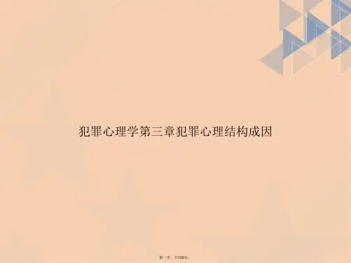 犯罪心理学第三章犯罪心理结构成因讲课文档