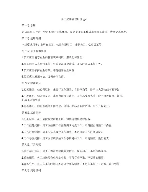 员工纪律管理制度ppt