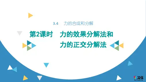 课件1：3.4　第2课时　力的效果分解法和力的正交分解法