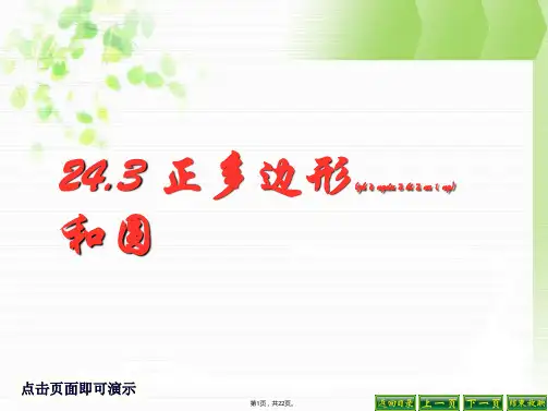 24.3.正多边形和圆课件PPT(共22张)