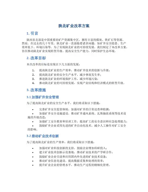 陕北矿业改革方案