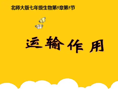 生物七年级北师大版 运输作用 精品课件ppt实用资料