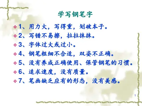 学写钢笔字 ppt课件