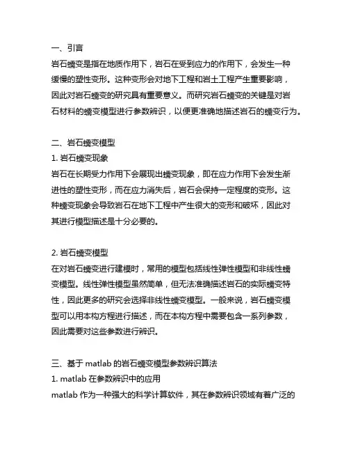 基于matlab的岩石蠕变模型参数辨识算法设计
