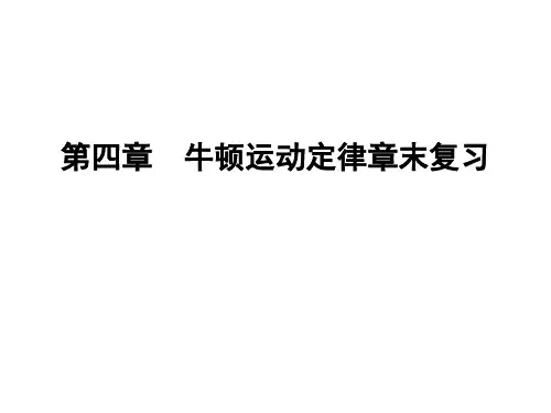 人教版高中物理必修1第四章 牛顿运动定律章末复习 (共24张PPT)