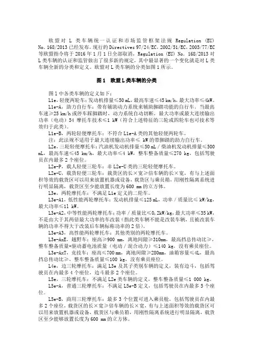 欧洲摩托车的分类与定义