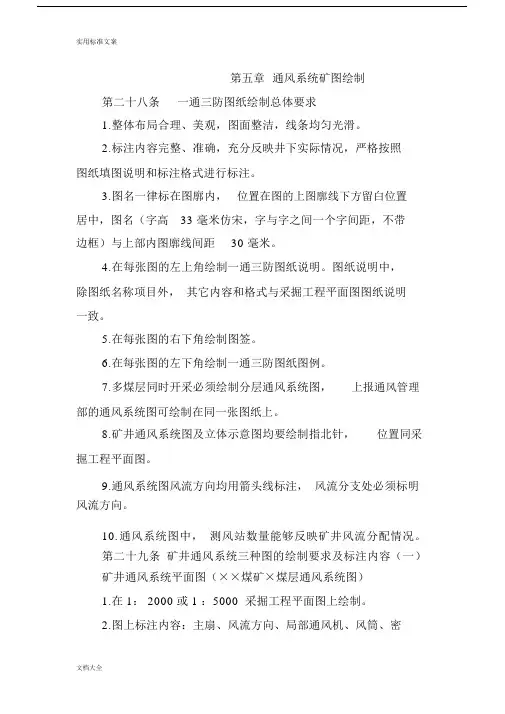 通风系统矿图绘制要求规范.docx