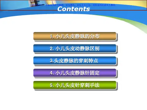 小儿头皮静脉输液课件
