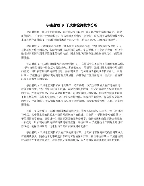 宇宙射线μ子成像检测技术分析