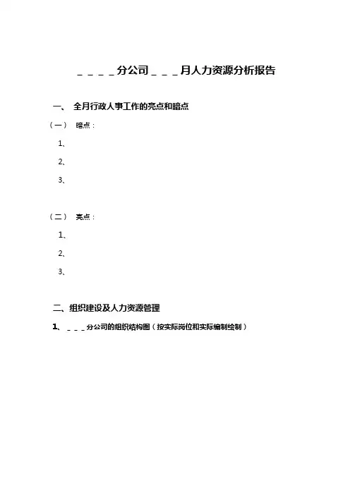 人力资源分析报告