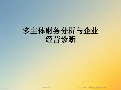 多主体财务分析与企业经营诊断