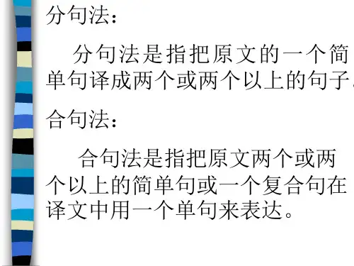 英语翻译10分句法合句法ppt课件