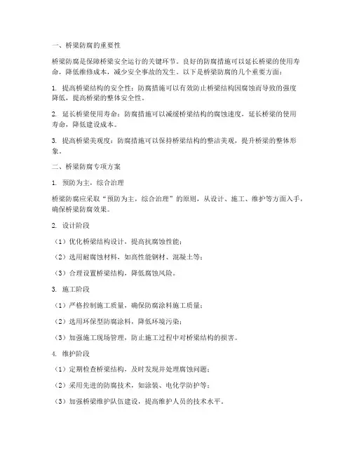桥梁防腐需要专项方案