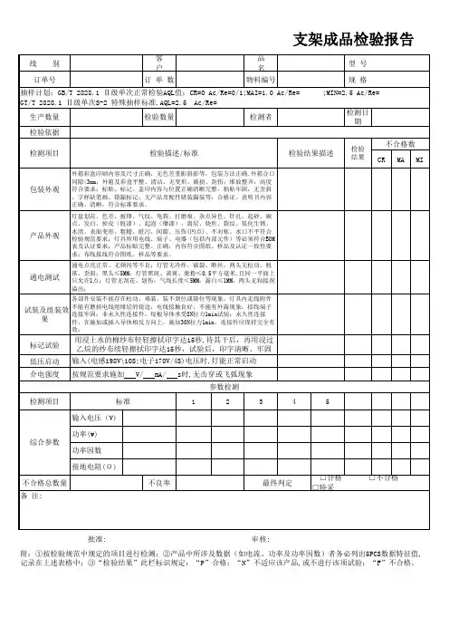PZGLI007-002 支架成品检验报告(1)