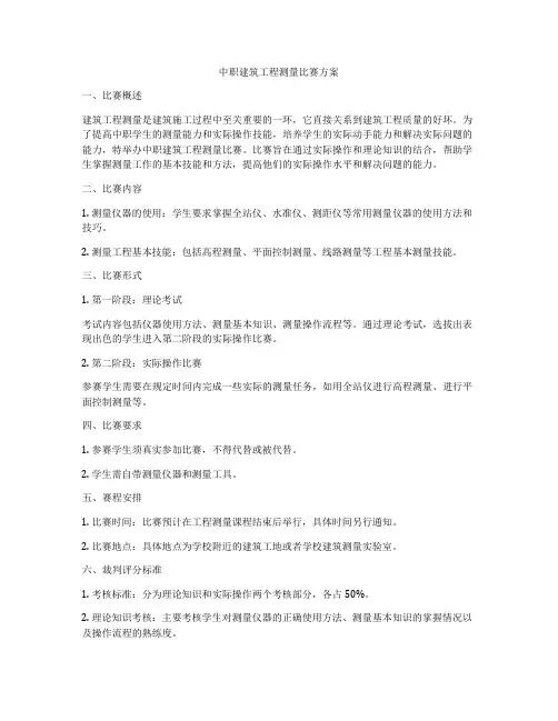 中职建筑工程测量比赛方案