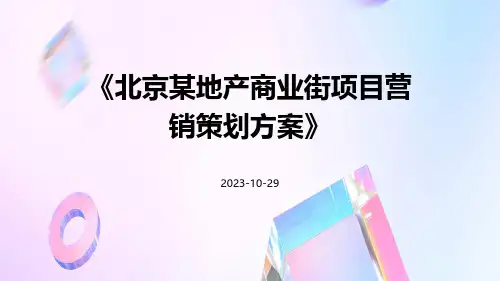 北京某地产商业街项目营销策划方案