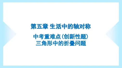2023年北师大版七年级下册数学第五章生活中的轴对称中考重难点(创新性题)三角形中的折叠问题