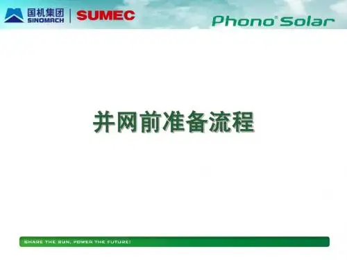 并网前流程