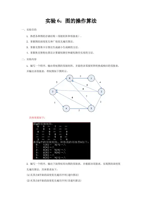 数据结构-实验六讲义(2)-图的基本操作