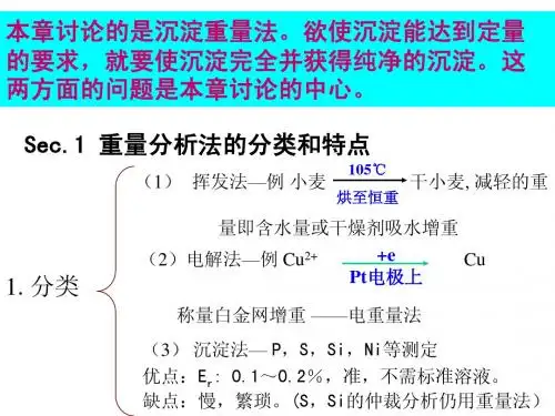 沉淀重量法