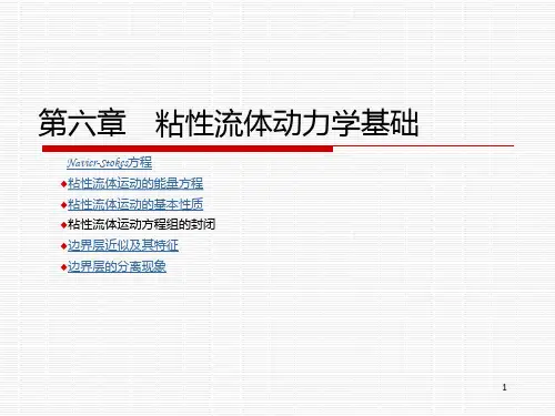 第六章 粘性流体动力学基础PPT课件