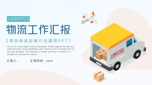 物流快递行业工作总结汇报PPT模板