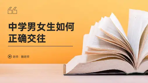 中学男女生如何正确交往 课件(共15张PPT)