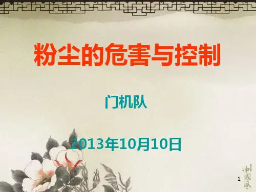 粉尘的危害与控制PPT课件