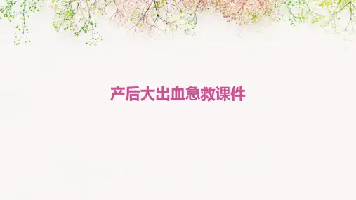 产后大出血急救课件