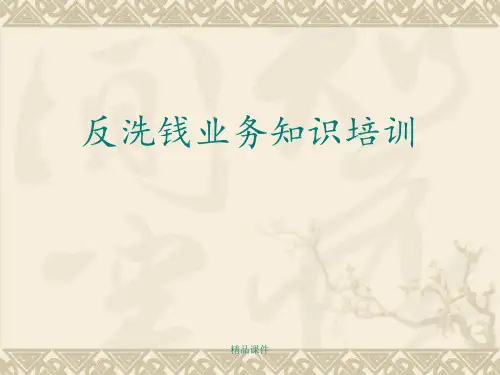 反洗钱业务知识培训