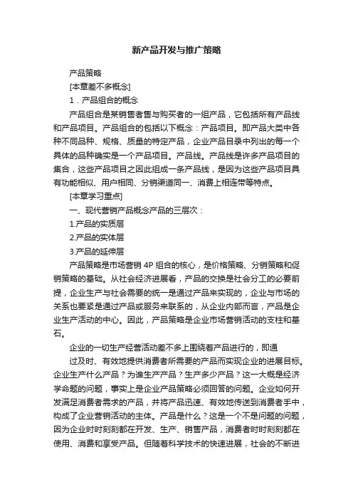 新产品开发与推广策略