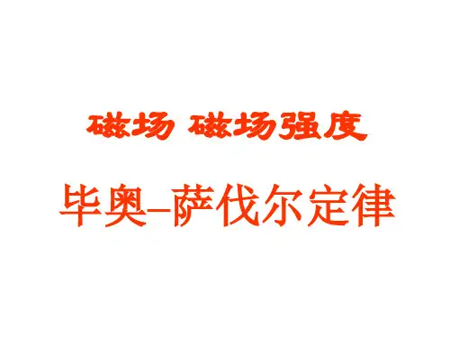 大学物理磁场与毕萨定理new解读
